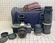 Minolta XG-1 35mm Camera 50mm & 90-210mm Zoom Lens Auto 3x Tele Converter Bag+