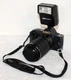 Canon 35mm T70  SLR Camera Outfit w/ 188A Flash + 75-200 Zoom Lens + Cap + Strap