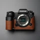 Handmade Genuine Leather Camera case Video Half Bag Bodysuit For Fuji X-H2S XH2