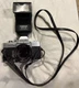 Vintage Minolta SRT201 35mm Camera 50mm Rokkor-X Lens Rokinon 3000 MD Flash Lot 