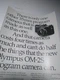 1980s Print Ad Olympus OM-2S Camera 6.5x10" Flipside Marklin Mini Club Train Set
