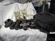 Olympus OM-1 35mm Film Camera with Lens Lot and Extras JAPAN Vintage