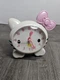 Vintage Hello Kitty White 2011 Sanrio Analog Battery Alarm Clock Works