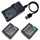 Battery / USB Charger For CGA-DU07 Panasonic PV-GS85 PV-GS90 PV-GS120 PV-GS150