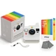 Instant Camera Polaroid Now 3rd Gen i Type Pebble White + 8 Film Generation Lens