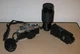 Vintage Minolta XG-9 SLR camera body, Rokkor lens, Vivitar zoom lens and flash