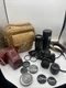 Nikon F3 HP 35mm Film SLR Camera lenses Filters Case Bag Very Nice Shape 1980's