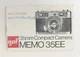 gaf Memo 35 EE Compact Camera Instruction Manual