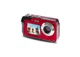 Minolta MN40WP 48MP HD Dual LCD Screen Waterproof Digital Camera, Red