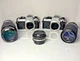 Vintage Nikon FE 35mm SLR Camera Bundle 2 Bodies 3 Lenses & Accessories Set Lot