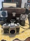 Yashica FX-2 SLR Film Camera Kit with Lenses, Filters, Flash, Case