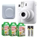 Fujifilm Instax Mini 12 Camera (Clay White) w/ Case & 60 Mini Film