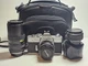 Minolta SRT 201 35mm SLR Camera Bundle, Tested; 80-200mm Macro & 45mm Pancake