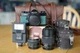 Mamiya NC1000s Set w. 135mm & 50mm Lens w. New Flash & Case Custom Green Leather