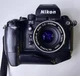 Nikon F4 35mm SLR Film Camera Black w/ 50mm f/2 Lens, MB-21, Meter
