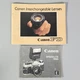 VTG Canon FD Camera Lenses Guide and Instruction Manual for Speedlite 188A Flash