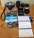 Canon ae-1 Camera,50mm Lens,135mm Lens,28mm Lens,Speedlite,Converter,Kiwi Bag