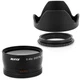 Telephoto Tele 2X Lens + Crown Petal Hood for Panasonic HC-X1000 HC-W850 HC-V750