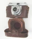 Kalimar A 35mm Camera + 45 mm Terlonon Lens w/Brown Case Untested Vintage 1950s