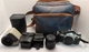 Canon AE-1 Program 35mm Film Camera with 28mm, 37-70mm Lens Bundle Untested