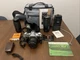 Canon AE-1 35mm SLR Film Camera; 50mm, Meter, Bag, Flash, Lead, Filter, Gasket