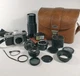Pentax K1000 35mm SLR Film Camera 3 Lenses Flash Teleconverter Strap Case Tested