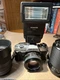 Konica Minolta X-370 Camera With 3 Lenses, Flash, Vintage Camera Case