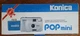 Vintage Konica POP Mini 35mm Compact Camera IN BOX Focus Free Flash Manual Strap