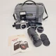 Asahi Pentax K1000 35mm Camera Bundle Case 2X Converters Zoom Lens Flash Manual