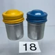 2 VTG Lot Kodak 35mm Film Roll Embossed Container Metal Tin Can Canister multi