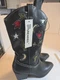 Womens No Boundaries Black Cowgirl Western Boots Novelty Cactus Moon Star 7 New