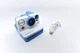 Polaroid Now Instant Camera i-Type White and Blue Tested Working + Strap
