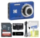 Kodak PIXPRO FZ55 Blue 16MP Digital Camera 5X Optical Zoom 28mm Wide Angle...