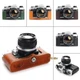 For Olympus OM10 OM20 OM30 Handmade Genuine Real Leather Half Camera Case Bag