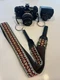 Olympus OM-2N Black Body w/ f-35mm , Flash and Strap - not tested VTG