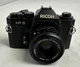 Vintage Ricoh KR-5 SLR Black 35mm Camera w/ 55mm f/2.2 Riconar Lens