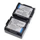 Battery 2 Pack For CGA-DU07 Panasonic PV-GS85 PV-GS90 PV-GS120 PV-GS150 PV-GS180