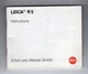 Leica R5 (1987) Camera Instruction Manual / User Guide In English