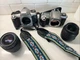 2- Nikon N65 35mm SLR Film Camera With Lenses  For Parts/ Film Door Latch Broken