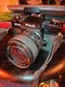 Fuji STX-2 35mm Film Camera + 50mm f/1.9 + 4.5 85-225  Tele.+1 Lens Shade Works