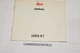  LEITZ LEICA R7 ORIGINAL 60 PAGE IN GERMAN INSTRUCTION MANUAL GUIDE BOOK