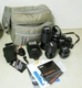 Minolta X-7A 35mm Camera w/ Sakar & Vivitar Lens Flash & Case Bundle