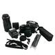 MINOLTA X-7A CAMERA LOT 3 LENSES, FLASH, REWINDER AND STRAPS
