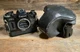 Canon AE-1 Black 35mm SLR Film Camera Body, Power Winder & Leather Case No Cough