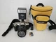 Nikon N65 35mm Film Camera w Sunpak 28-80mm Lens Vivitar Flash Bag