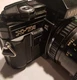 MINOLTA X-7A 35mm Film Camera W/ Cosina Lens 75-200mm / Works; Sold As Is. 