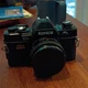 Konica FP-1 Program 35mm SLR Film Camera Black w/ Hexanon AR 50mm f/1.8 Lens