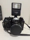 Zenit 12 XP 35mm SLR Camera + Valdai Helios-44M-4 58mm f/2 Lens + Flash & Case