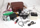 CLEAN ~~ Minolta XG-1 35mm Film Camera + 135mm Lens + Vtg Film + Flash + Extras