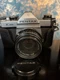 Asahi Pentax K1000 35mm SLR Camera Ricoh 50mm Lens Case Flash Film Camera
